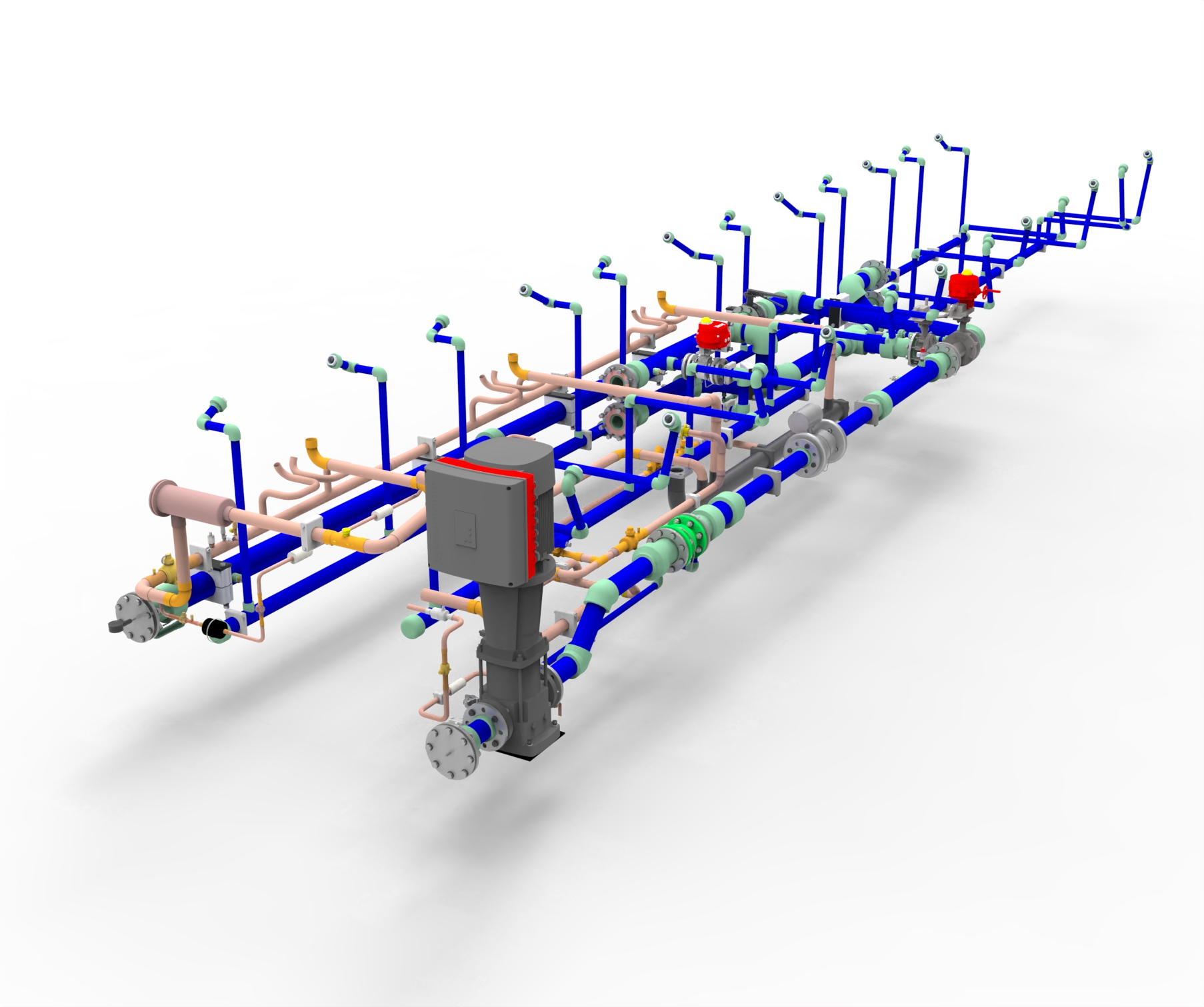 Data center cooling piping